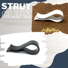 100 Strut Clips Hanger Plastic Clips Garment Shirt Coat Trousers Secured Gripper