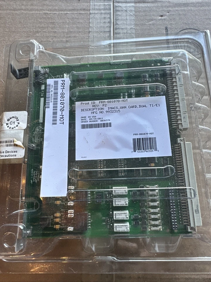 Motorola PRM-801070 / 801070 CARD,DUAL T1/E1, DSX/CSU STRAP - Image 2 of 4