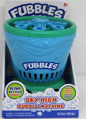 Fubbles Bubbles Sky High Bubble Machine (Blue) For kids in Original Box Unopened