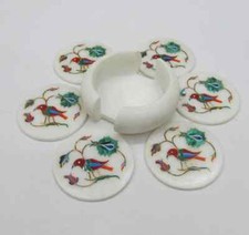 Marvelous blue lapis Marble Inlay Tea Coffee ...