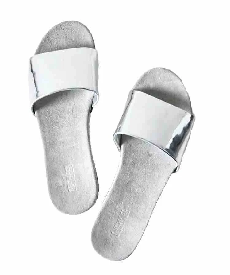 MICHAEL KORS Sandalen Leder silber metallic Gr. US 6 7 8 9 10/ 36 37 38 39 40 - Bild 2 von 4