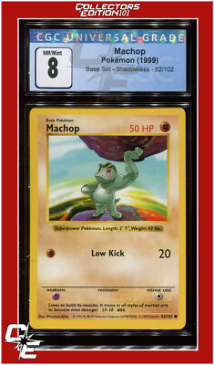 Base Set 52 Machop Shadowless CGC 8 | eBay