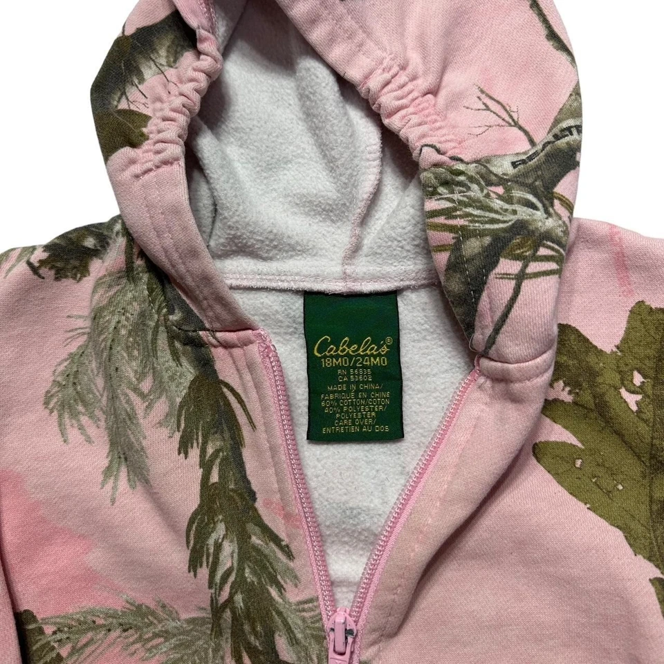 Sudadera con capucha Y2K rosa camuflaje Realtree para niños Foto 3 de 3