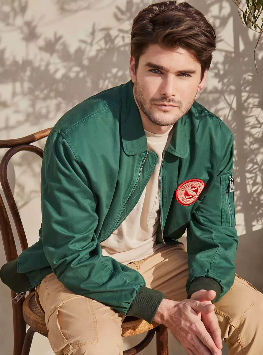 Green aviator store jacket mens