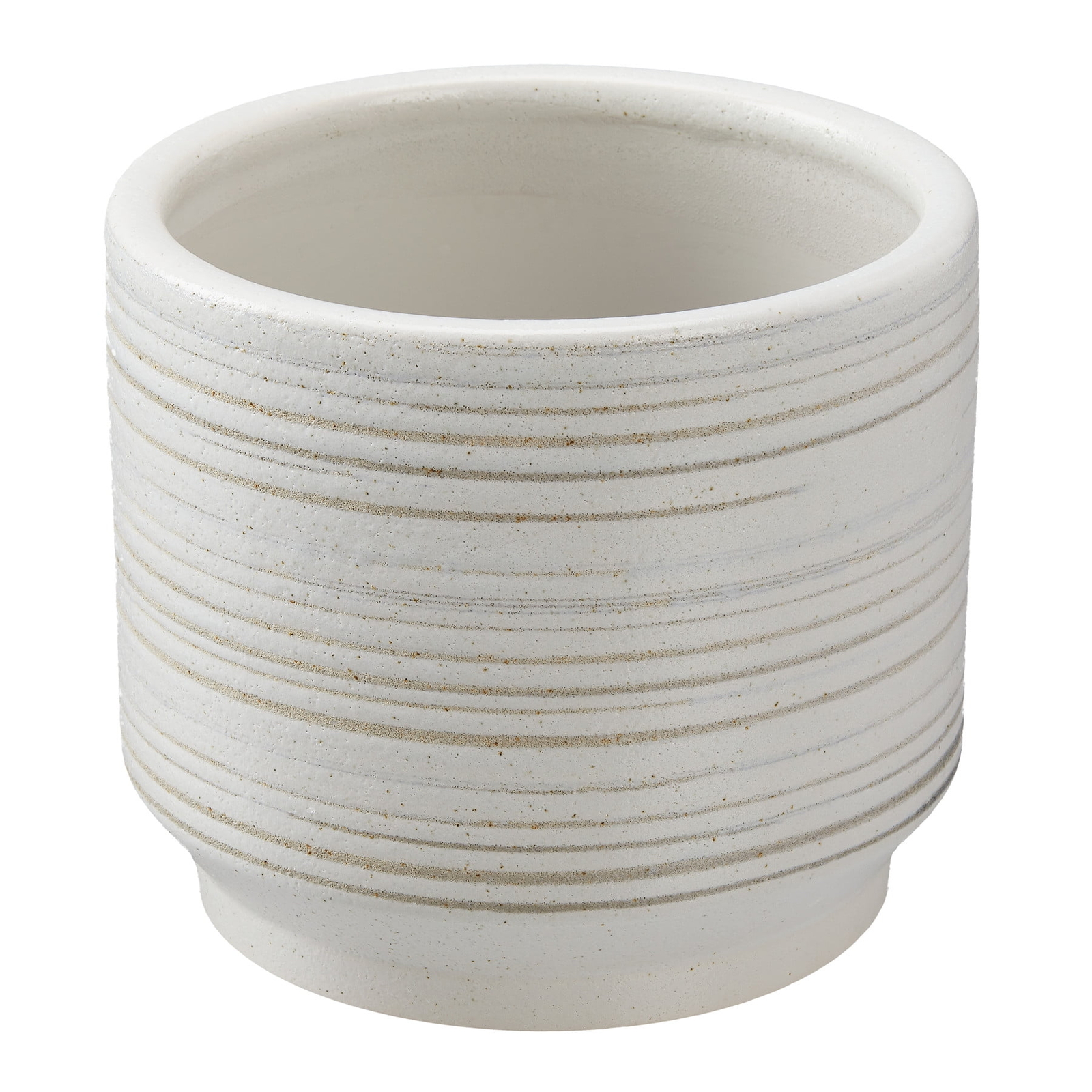 Better Homes Gardens 6-Inch White Teramo Ceramic Planter for Indoor Plants