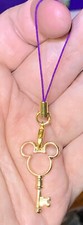 Gold Mickey Mouse Key Charm Phone, Shoe, Keychain  Zipper Pull Attachment 