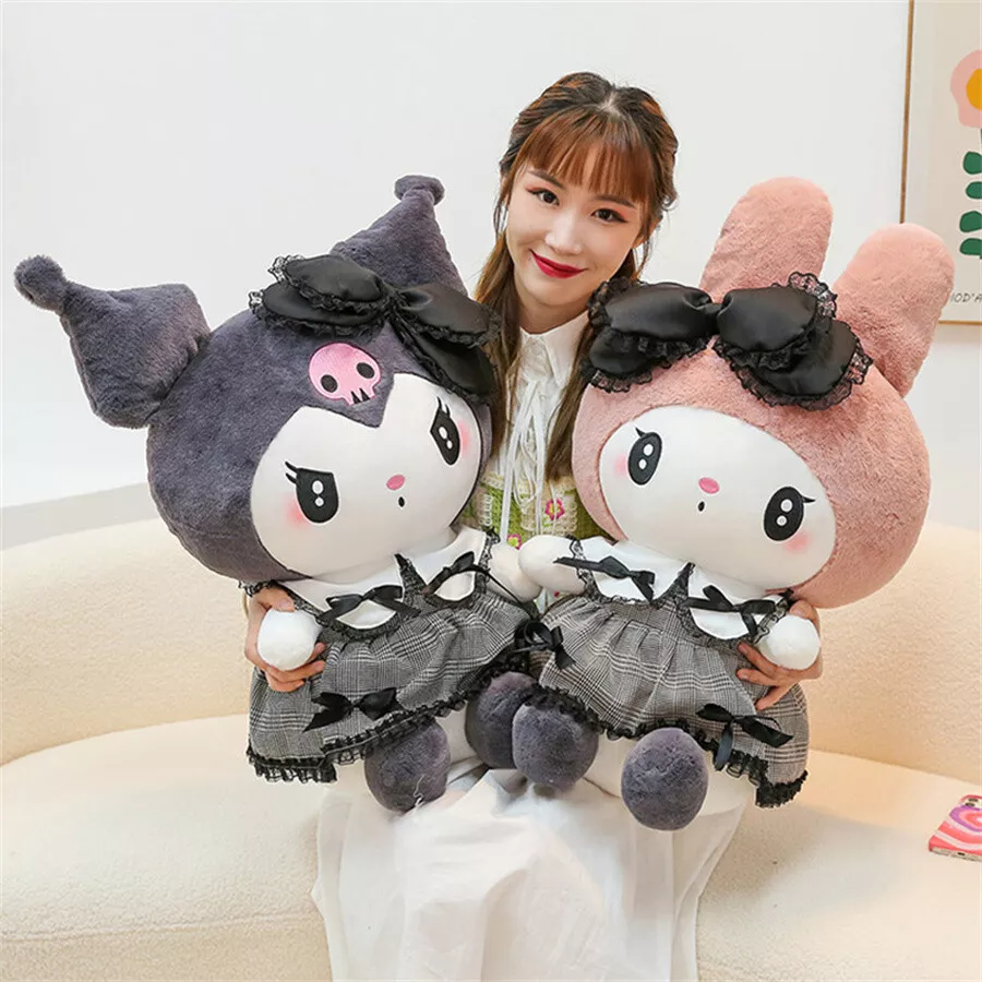 Big Size Sanrio Kuromi Series Plush Toys Kawaii Kuromi Stuffed Dolls Bedside Pillow Bay Window Large