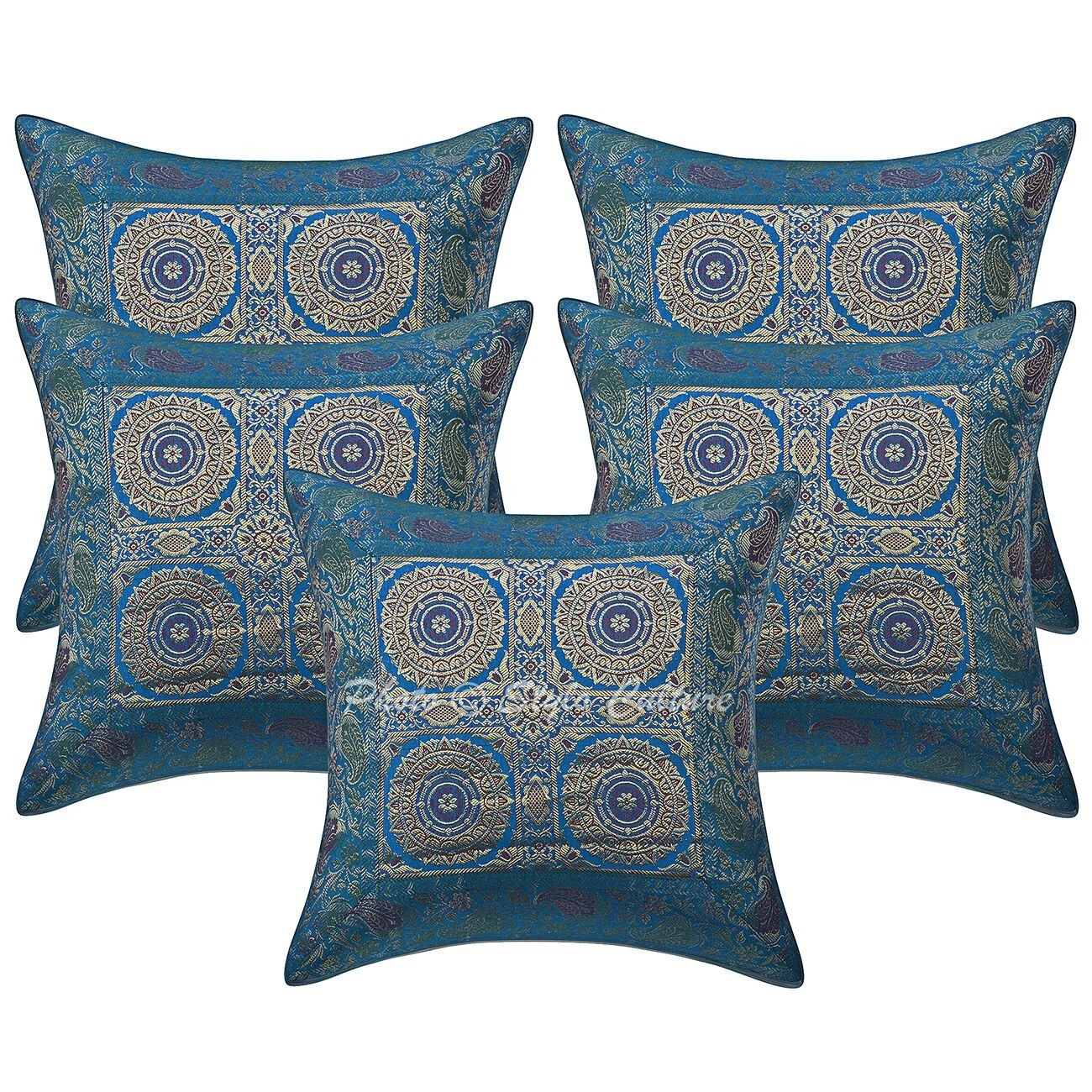 Brocade Jacquard Cushion Cover Boho Sofa Cover Decorative Bohemian Home Decor