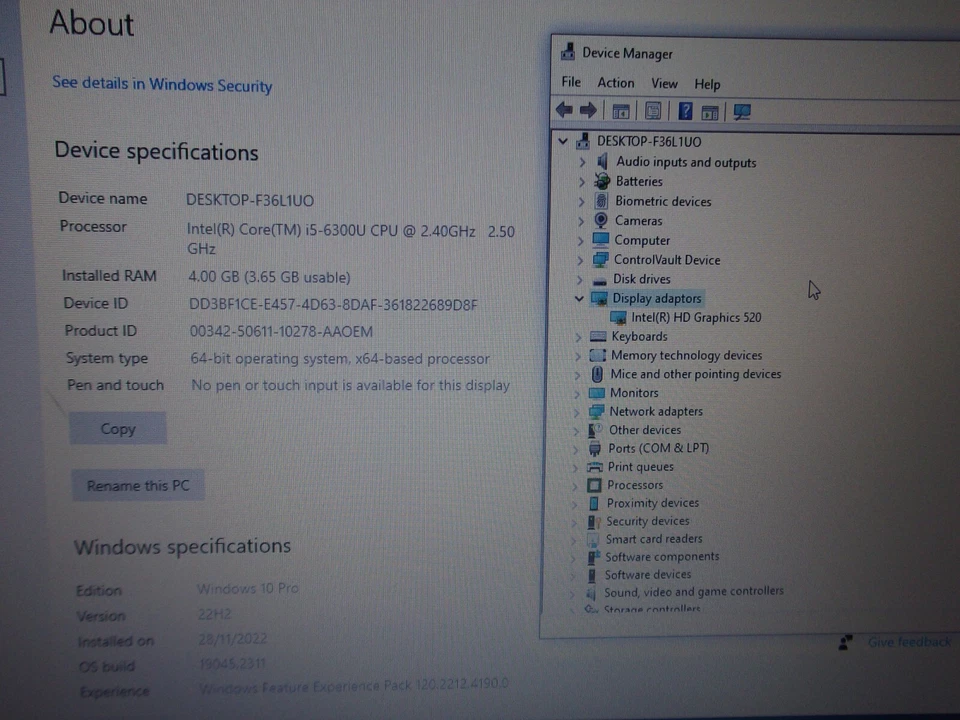 Dell Latitude E7470 14" Laptop i5-6300U 2.40GHz 4GB 128GB SSD WINDOWS 10 Pro - Image 2 of 4