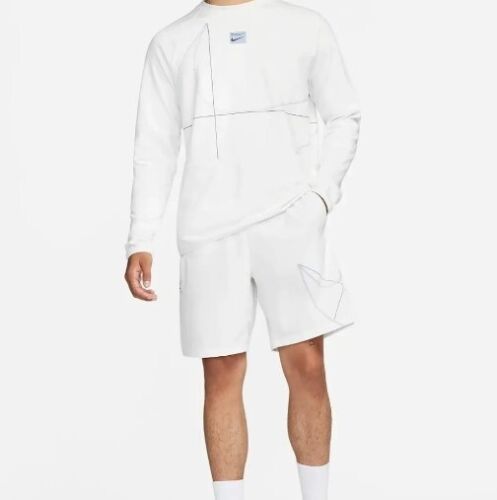 Top fitness in pile Nike Dri-FIT da uomo a maniche lunghe (DQ6622-121) bianco taglia 2XL nuovo con etichette! - Foto 10 di 13