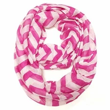 Wrapables Light Weight Chevron Infinity Scarf, Magenta