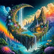 Landscape Waterfall Mountain Paint by Numbers Kits for Adults Art Decor Set