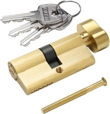 Andersen Solid Brass Lock Cylinder with 3 Keys - 63Mm Storm Door Lock Replacemen