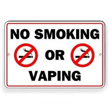 No Smoking Or Vaping Sign / Decal In This Area Warning Sns013 / Magnetic Sign
