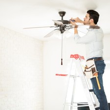  2pcs bâton en bois bronze chaîne de lustre pendentif ventilateur de plafond