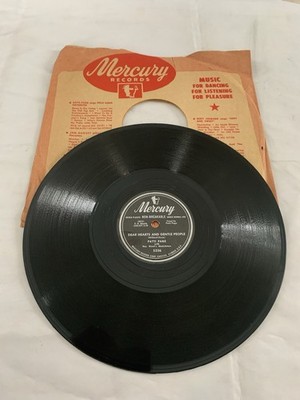Vintage Patti Page / Dear Hearts & Gentle People 78 RPM Mercury Record