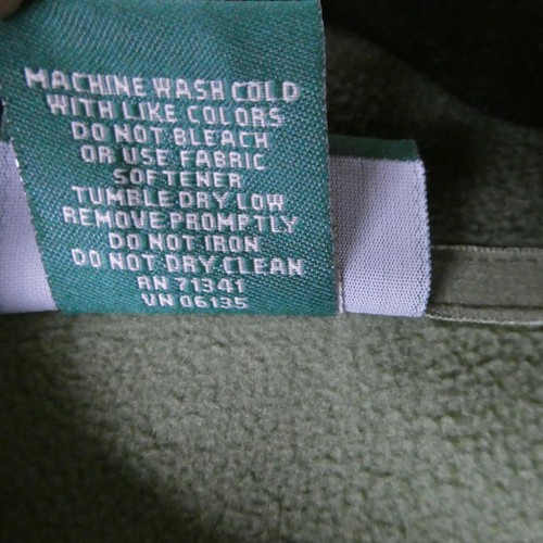 LL Bean Jacket Mens XL Green Polartec Full Zip Fleece Outdoor YKK Gorpcore - Picture 7 of 14