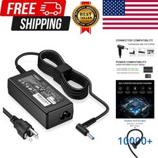 Charger Compatible with HP Laptop Computer 65W 45W Smart Blue Tip Power Adapter