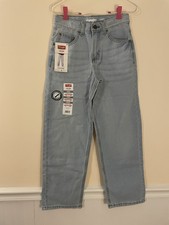 Wrangler Boy  s 12 Reg loose fit Lightwash Denim Jeans adjust fit Waist NEW