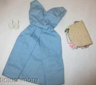 VINTAGE BARBIE DOLL CLOTHES FASHION PAK BELLE DRESS POWDER BLUE & FLORAL TOTE