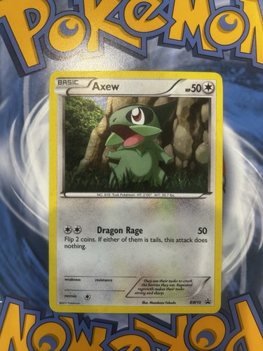 2011 AXEW BW10 Pokemon TCG Black & White Black Star Promo LP