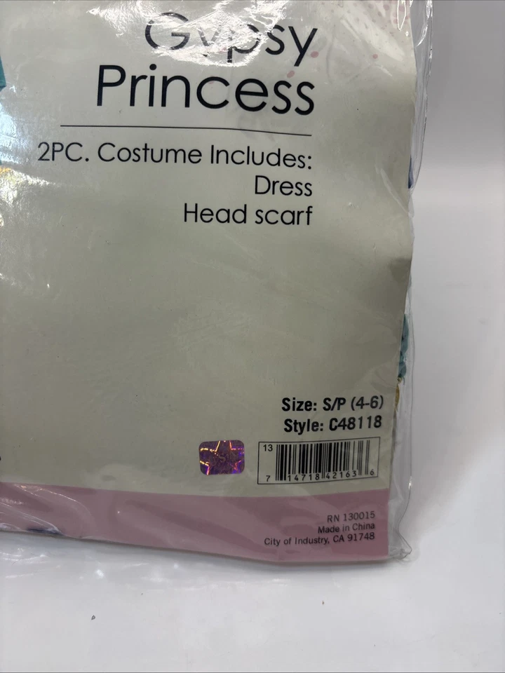 Princesa Gitana Niño S 4-6 Disfraz Encantado Pierna Avenida Pequeño Halloween Juegos con disfraces Foto 2 de 4