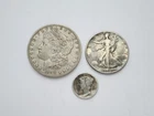 New ListingLot of US Morgan Dollar & Half Dollar & Dime 90% Silver Coins =1 Troy oz Silver+