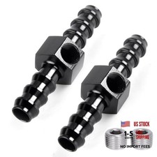 3/8" Barb Inline Fuel Pressure Gauge Fitting 3/8" Barb with 1/8 NPT Port
