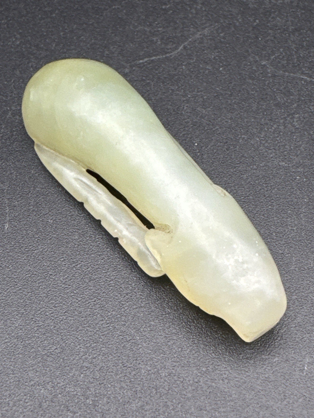 Chinese Jade Cicada Carving – Celadon Jade – Archaic Style – 20th Century