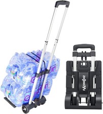 Folding Hand Truck Aluminum Trolley,Small Dolly, Foldable Hand Cart Collapsib...