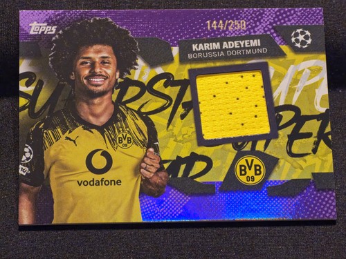 Karim Adeyemi /250 Purple Foil Relic 2025-26 Topps UCC #TSR-KA Borussia Dortmund