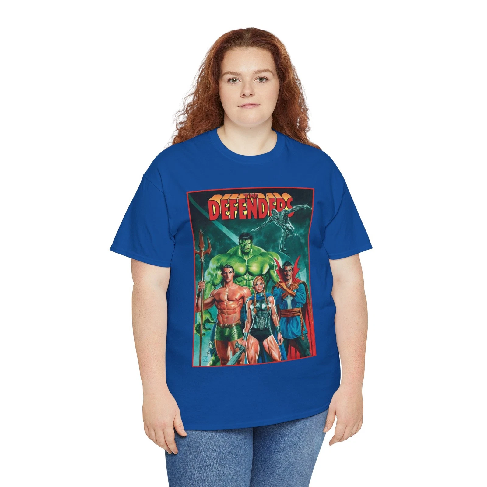 Defenders T-Shirt - Dr Strange, Valkyrie, Hulk, Namor, Silver Surfer - Marvel