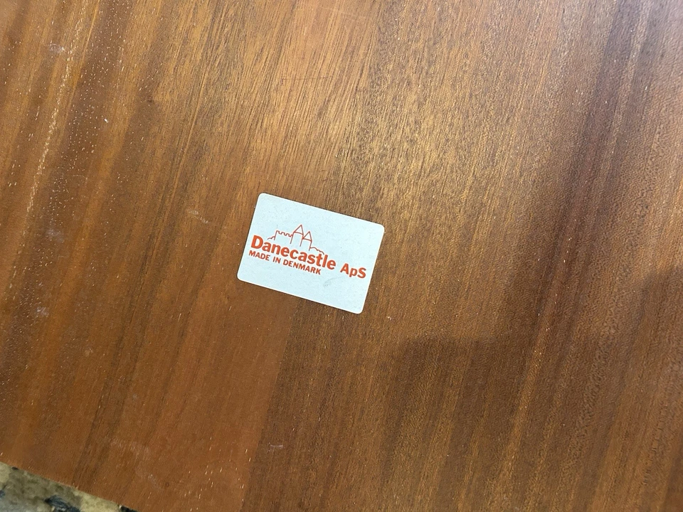 Mesa ajustable Danecastle ApS de teca - Escritorio danés vintage con soporte cromado Foto 4 de 4