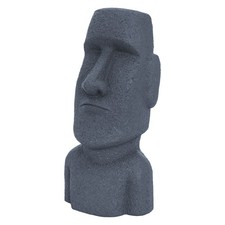 Figura de cabeza de Moai Rapa Nui 53,5cm gris estatua decorativa hogar jardín
