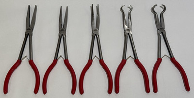 Mac Tools 5-PC. COMBINATION LONG-REACH PLIERS SET - Red