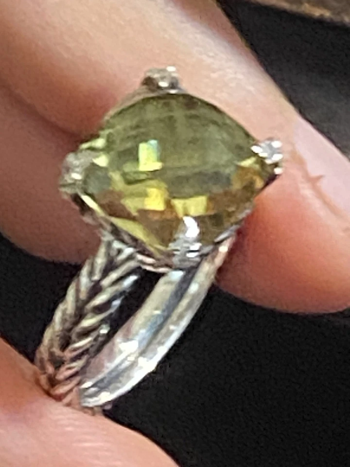 David Yurman 11mm Chatelaine 925 Sterling Silver Lemon citrine 7 - Image 4 of 4