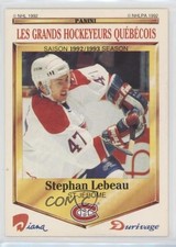 1992 Panini Diana/Durivage Les Grands Hockeyeurs Quebecois Stephan Lebeau 0d7y