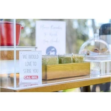 Cal-Mil 200CUSTOM Revolving 3-Sided Table Tent, 4x6 Panels, Black Metal Frame