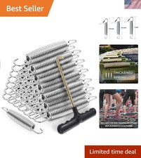 72 Pieces Trampoline Springs Replacement with T-Hook Heavy Duty Stainless Ste...