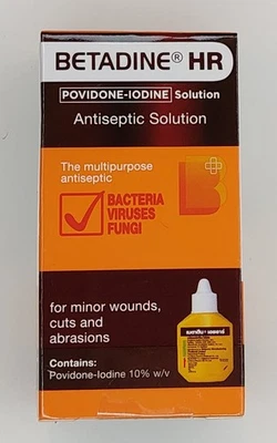 Betadine 15ml Antiseptic Povidone Iodine Solution Wounds Cuts Skin First Aid