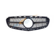 Mercedes-Benz W212 E-Class 2013 - 2015 Kühlergrill Diamond Schwarz Mit Kamera