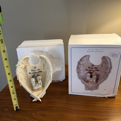 Precious Moments Angel Wings Come Let Us Adore Him Porcelain Nativity W/Box