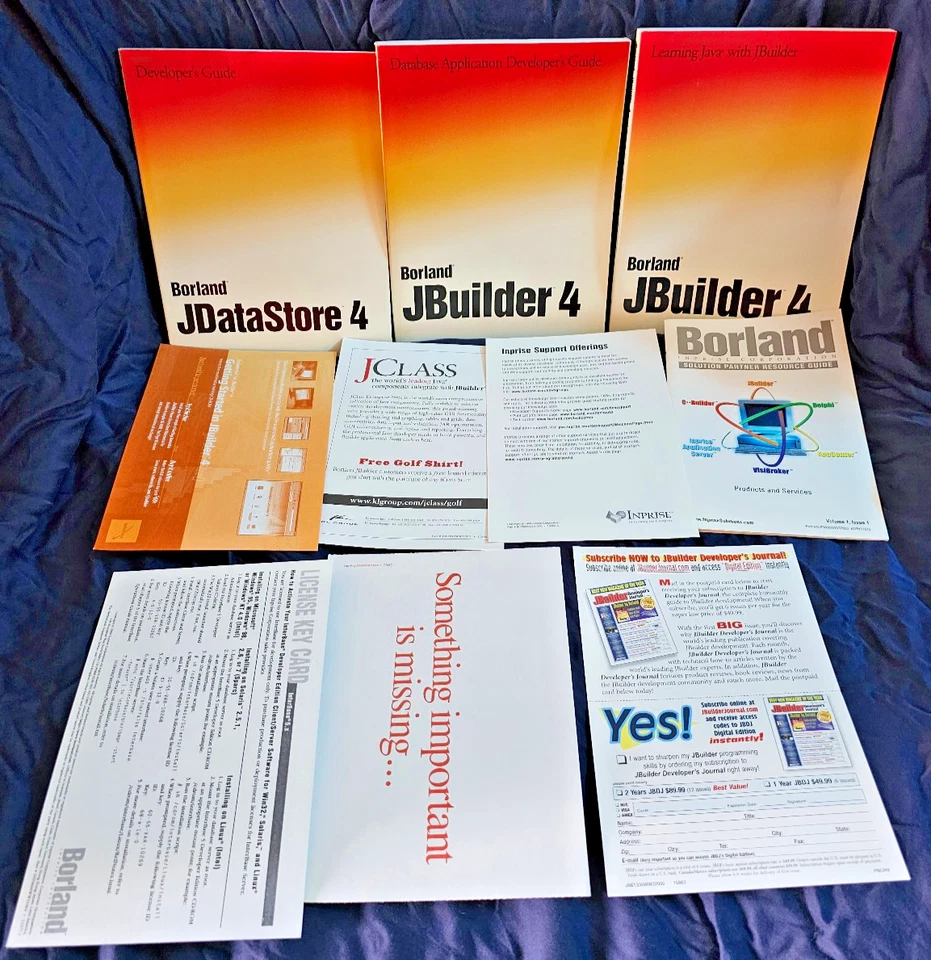 Borland JBuilder 4 Professional + C Builder 4 Delphi 4 COMPLETE SEALED CDs - Image 2 of 4