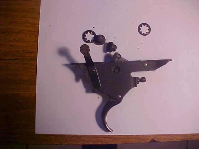 Winchester .22 Cal Rifle trigger  Assy single shot marked omark  Australia ltd
