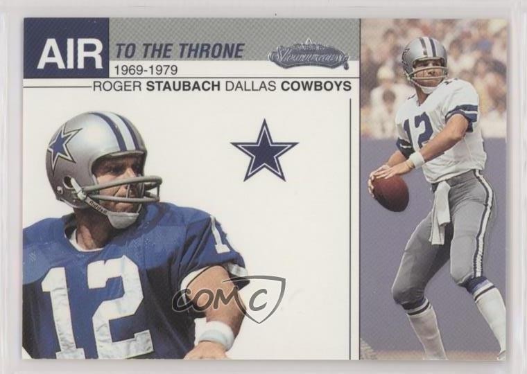 2002 Fleer Showcase Air to the Throne Roger Staubach #20AT HOF 0b3