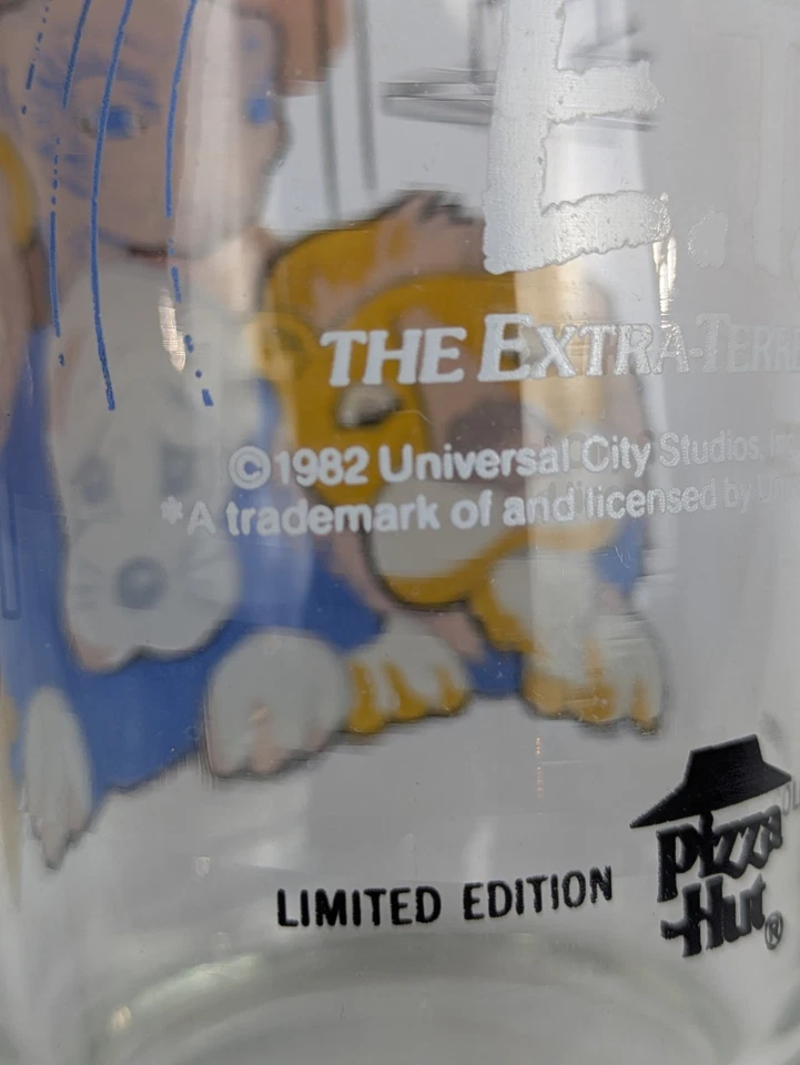 1982 Pizza Hut E.T. Copo vintage ET the Extra Terrestrial filme colecionável vidro - Imagem 3 de 4