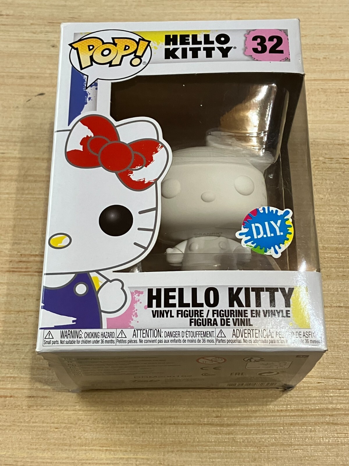 Funko Pop! Sanrio - Hello Kitty D.i.y. #32 Unpainted Preowned Very Good