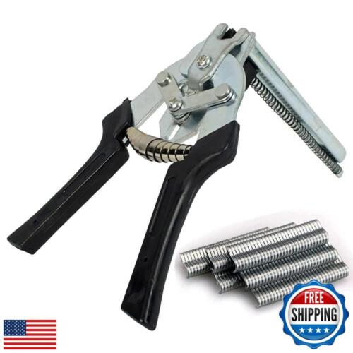 Type M Hog Nail Ring Pliers Kit with 2400pcs M Clips for Fence Fastening, Uph