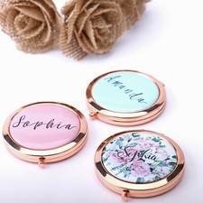 Custom Compact Mirror Mother's Day Girlfriend Gift for Her Wedding Favor