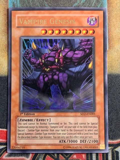 Yugioh Vampire Genesis Sd2-en001 1st Ultra RARE Lightly Played Fast for